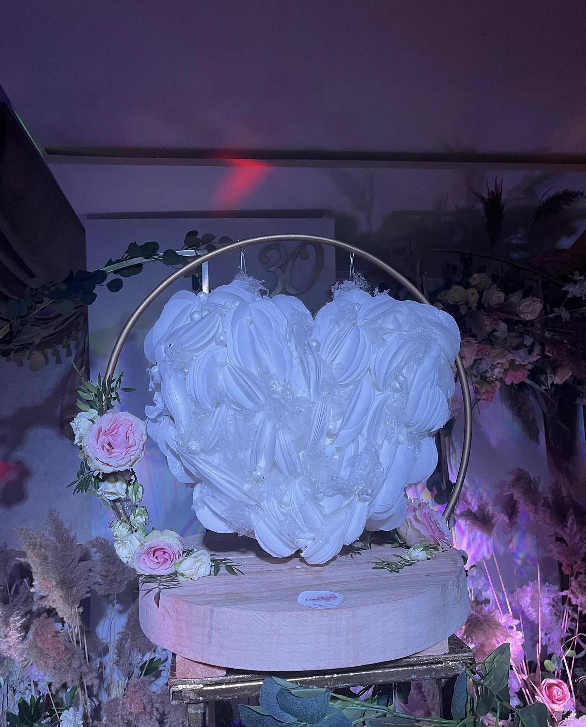 A placeholder cakes with #453882 background.