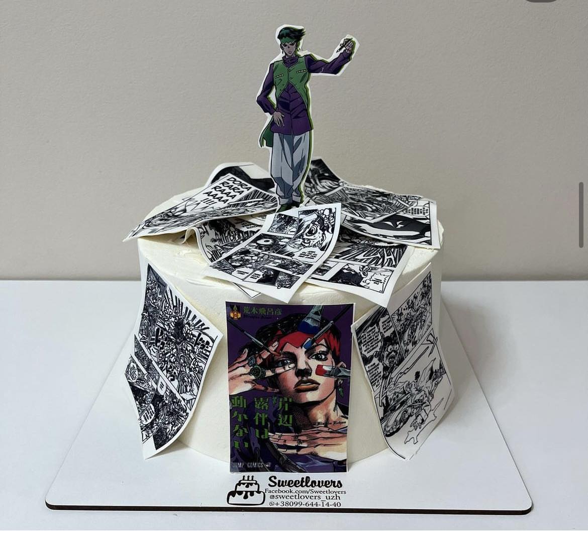 A placeholder cakes with #453882 background.