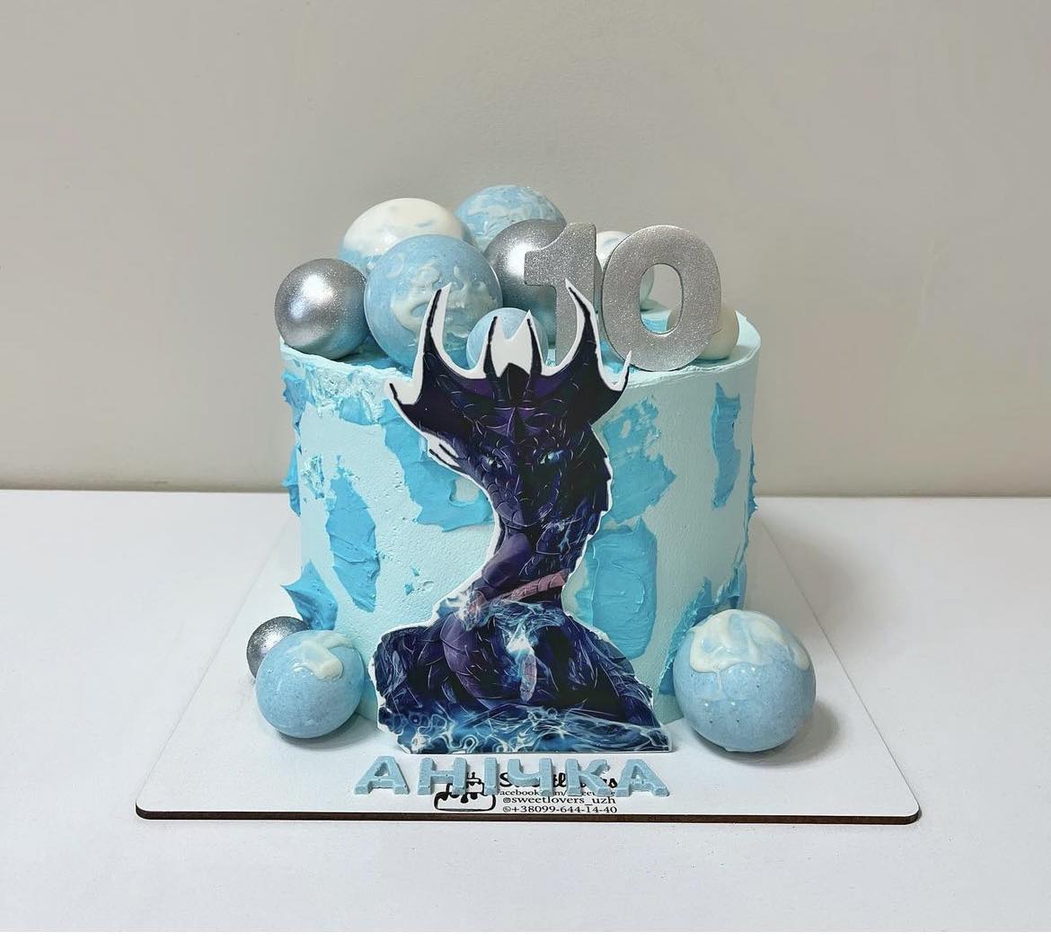 A placeholder cakes with #424355 background.