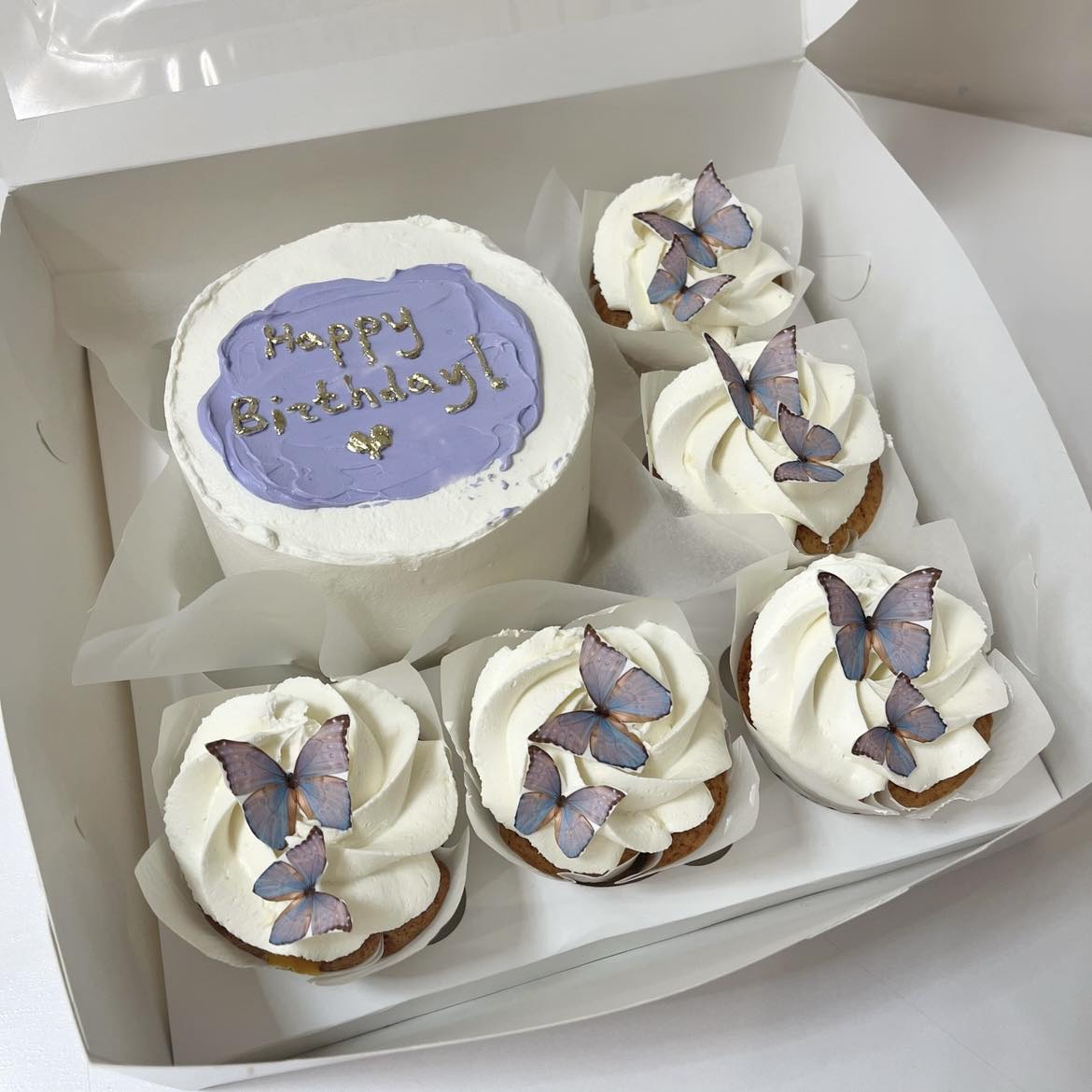 A placeholder cakes with #424355 background.